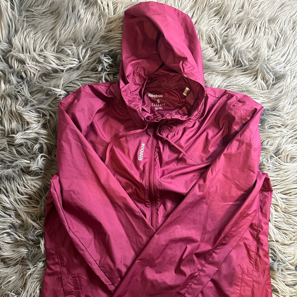 Reebok Womens Small Purple Windbreaker Full Zip